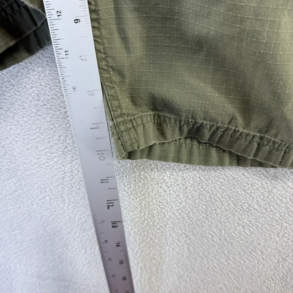 J.Crew Cargo Shorts Mens 31 Green Ripstop Cotton Casual Utility Vintage y2k 10